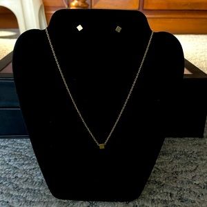 Gold necklace w/ matching earrings